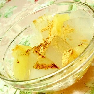 ❤黒糖と黄粉のパイナップル寒天❤